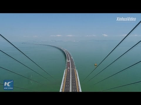 World's longest sea bridge! Hong Kong-Zhuhai-Macao Bridge to boost logistics