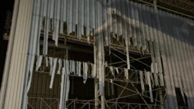The impact in Eilat damaged the largest display of the Israeli flag inside the army naval base in the city of Eilat